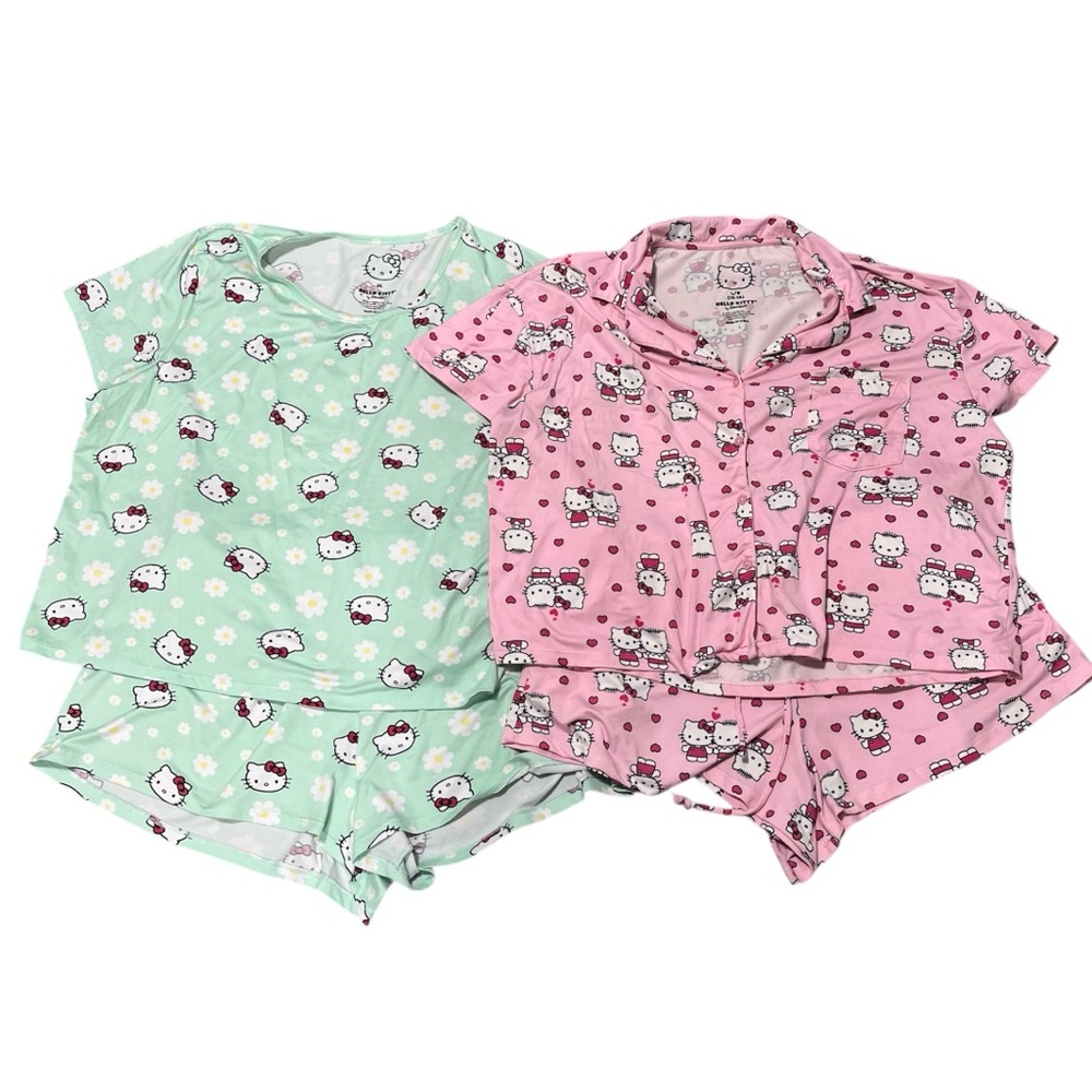 Hello Kitty Pajama Set - Pink and Mint